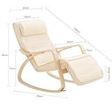 Stillstuhl SoBuy mit verstellbarem Fussteil und Tasche - 3