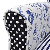 Relaxsessel vidaXL Blumen Blau & Weiß - 5