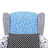 Relaxsessel vidaXL Blumen Blau & Weiß - 6