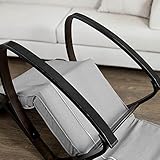 Stillstuhl SoBuy mit Tasche und schwarzem Gestell - 6