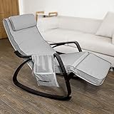 Stillstuhl SoBuy mit Tasche und schwarzem Gestell - 8