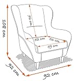 Ohrensessel Sofia mit Hocker - 5