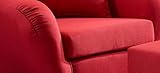 Ohrensessel mit Hocker rot - 3