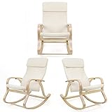 Stillstuhl Songmics in Beige - 5