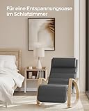 Stillstuhl Songmics aus Birkenholz grau - 4