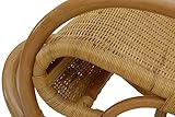 Stillstuhl LUXOR aus Rattan in der Farbe Honig mit Polsterauflage - 5