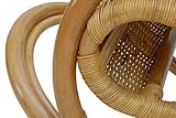 Stillstuhl LUXOR aus Rattan in der Farbe Honig mit Polsterauflage - 7