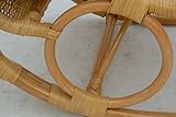 Stillstuhl LUXOR aus Rattan in der Farbe Honig mit Polsterauflage - 6